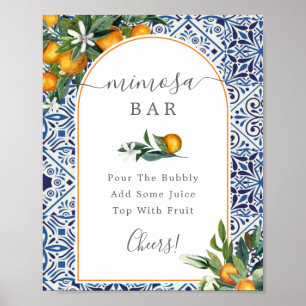 Citrus och kakel Mimosa Barskylt Poster