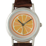 Citrus Orange Armbandsur<br><div class="desc">Orange av citrusfrukter av snål och utsökt roligt på  rosa. Originalkonst av Nic Squirrell.</div>