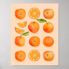 Citrus Orange Art Poster