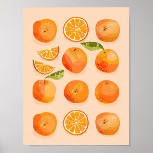 Citrus Orange Art Poster