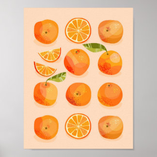 Citrus Orange Art Poster