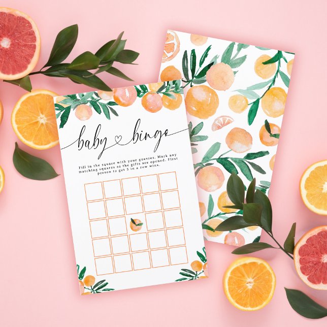 Citrus Orange Baby Bingo Shower Game (Skapare uppladdad)
