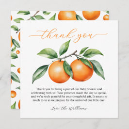 Citrus Orange Baby Shower Tack Kort