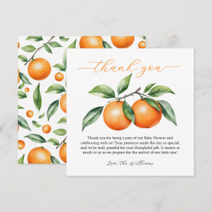 Citrus Orange Baby Shower Tack Kort