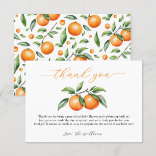 Citrus Orange Baby Shower Tack Kort