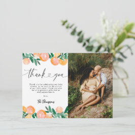Citrus Orange Baby Shower Tack Photo Kort