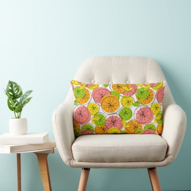 Citrus orange back Lumbar Pillow Lumbarkudde (Stol)