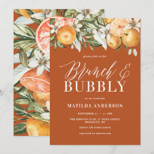 Citrus, orange + blommar brunch & bubbel