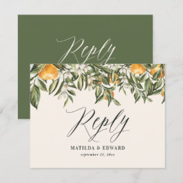 Citrus orange botanisk modern, rustik OSA Kort