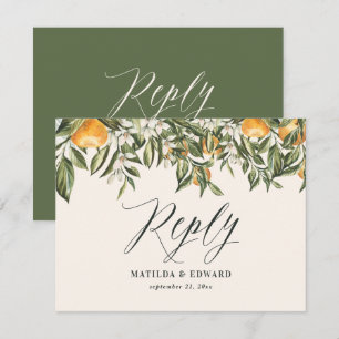 Citrus orange botanisk modern, rustik OSA Kort