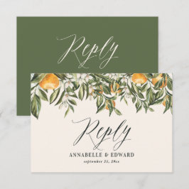 Citrus orange botanisk modern, rustik OSA Kort