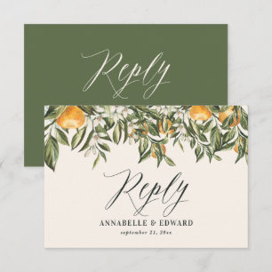 Citrus orange botanisk modern, rustik OSA Kort