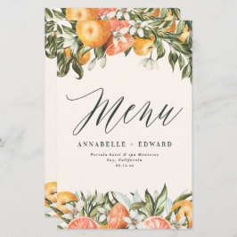 Citrus orange botanisk modern rustika