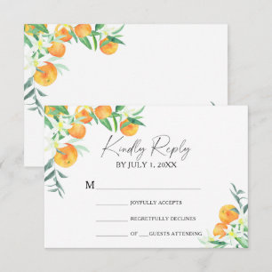 Citrus orange - Bröllop OSA Card