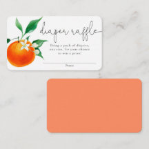 Citrus orange cutie babyduschkort