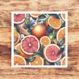 Citrus Orange Fresh Lemon & Gult Grönt Summer Pappersservett