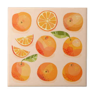 Citrus Orange Fruit Kakelplatta