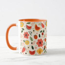 Citrus Orange Fruits Seamless Mönster Food Mugg