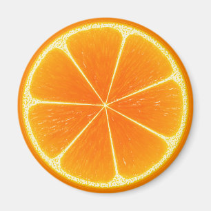 Citrus Orange Frukt Segment Magnet