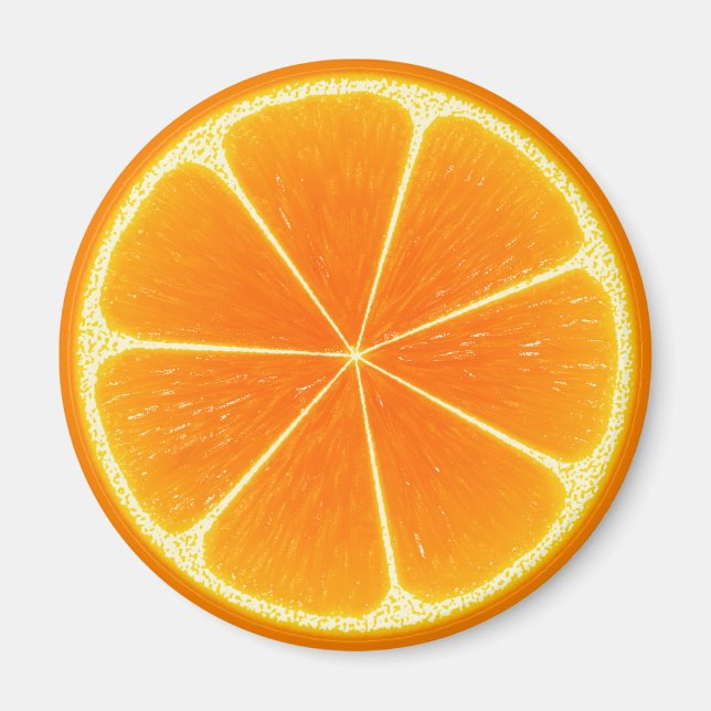 Citrus Orange Frukt Segment Magnet (Framsidan)
