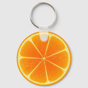 Citrus Orange Frukt Segment Nyckelring