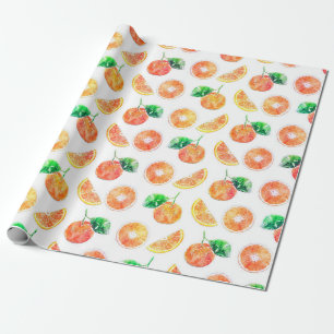 Citrus Orange Frukt, vattenfärgning, färgning av Presentpapper