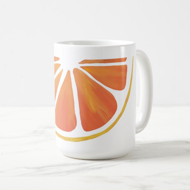 Citrus Orange Grapefruit Slice Art Kaffemugg (Framsida höger)
