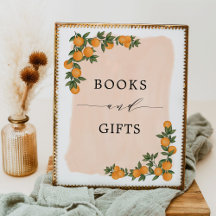 Citrus Orange Greenery Cutie Bokar & Gifts Sign