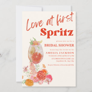 Citrus orange kärlek vid första spritz-Möhippan Inbjudningar