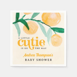Citrus Orange lite Cutie Retro Baby Shower Pappersservett