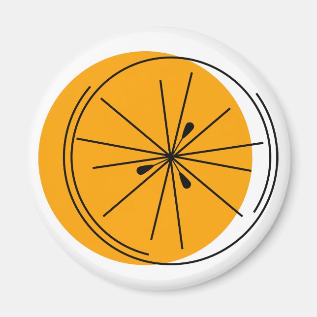 Citrus Orange magnet round (Framsidan)