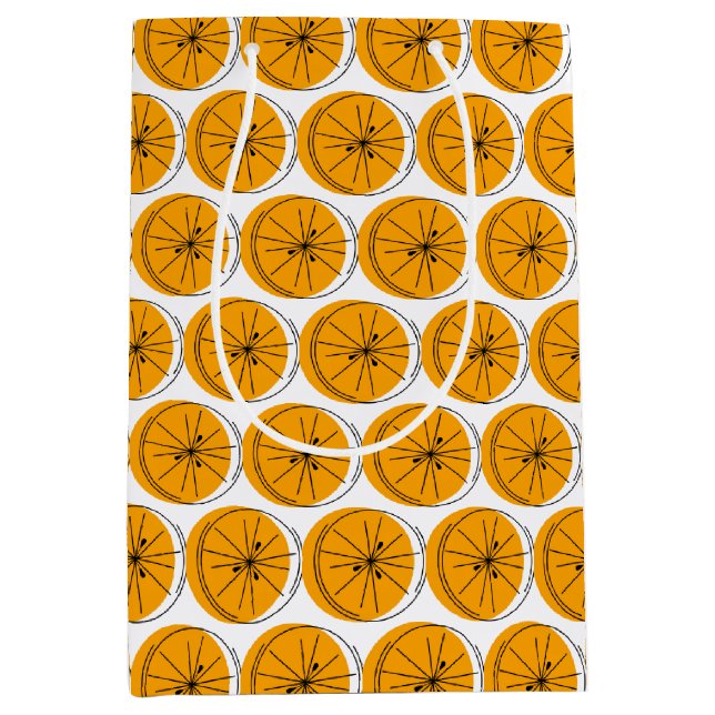 Citrus Orange Multi presentpåse medium (Framsidan)
