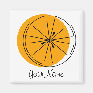 Citrus Orange Namn magnet square