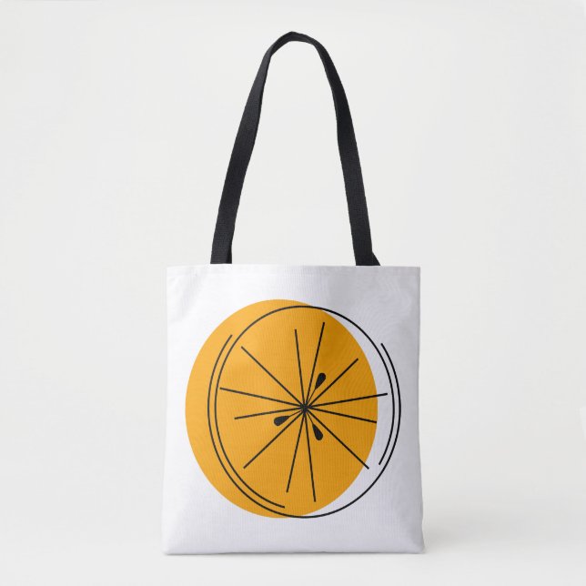 Citrus Orange orange tillbaka hela tiden Tygkasse (Framsida)