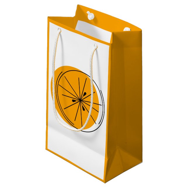 Citrus Orange presentsäck, liten orange (Framsidan Vinklad)