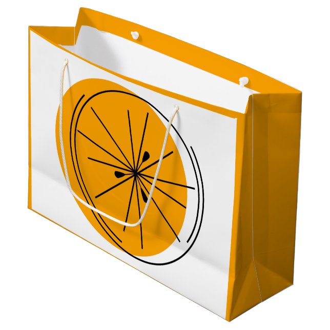 Citrus Orange-presentsäck, stor orange (Framsidan Vinklad)