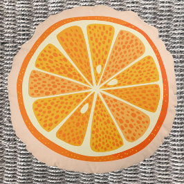 Citrus Orange Rund Kudde