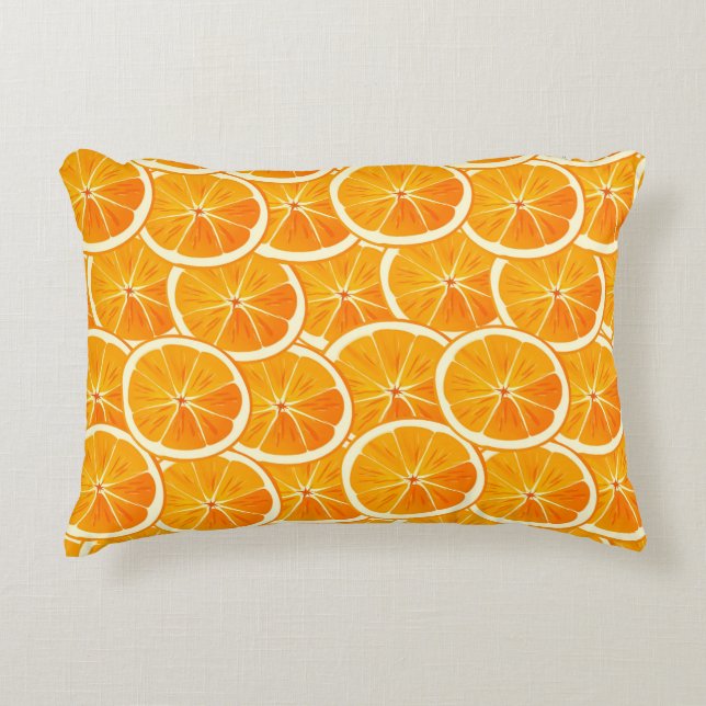 Citrus Orange Slice Dekorativ kudde (Framsidan)