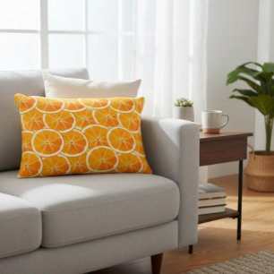 Citrus Orange Slice Dekorativ kudde