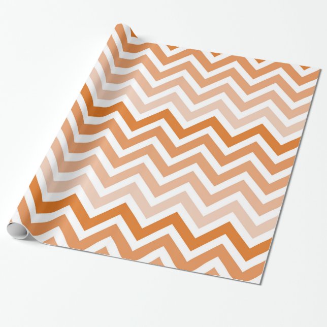 Citrus orange sparre Ombre som slår in papper Presentpapper (Utrullad)