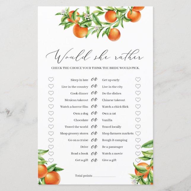 Citrus Orange Summer Fruits, skulle hon hellre byt (Framsida)