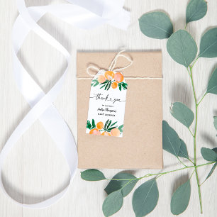 Citrus Orange Tack Baby Shower Presentetikett