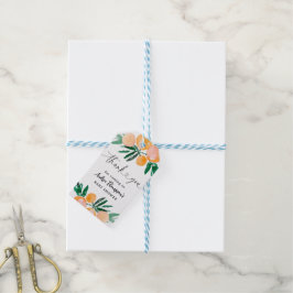 Citrus Orange Tack Baby Shower Presentetikett