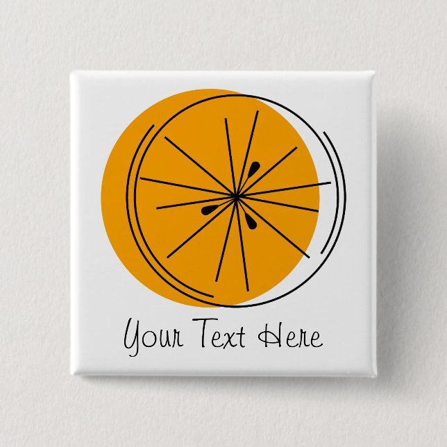 Citrus Orange Text-knapp Knapp (Framsida)