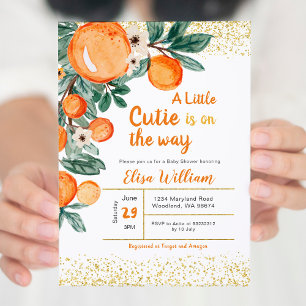 Citrus Oranges Baby Shower-inbjudan Inbjudningar