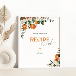 Citrus oranges lämnar ditt recept här poster