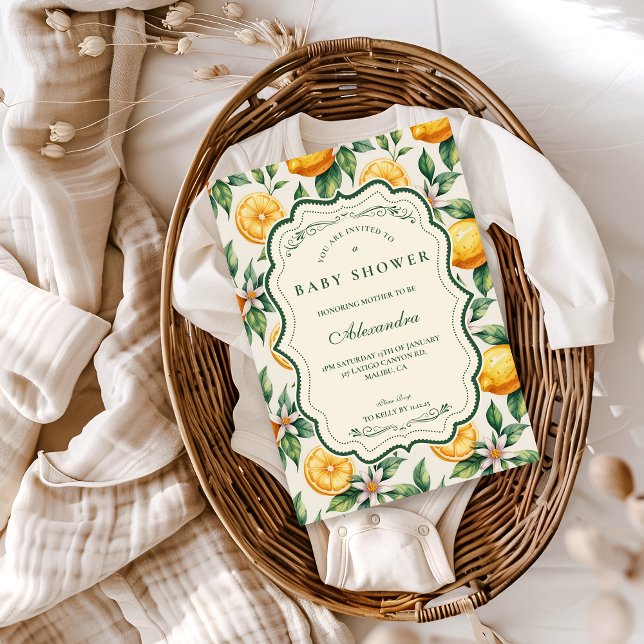 Citrus Orchard Baby Shower Inbjudningar (Skapare uppladdad)