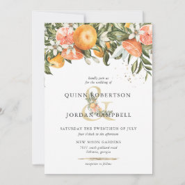 Citrus Orchard | Boho Botanical Wedding bjudande Inbjudningar