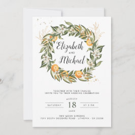 Citrus Orchard | Boho Botanical Wedding bjudande Inbjudningar