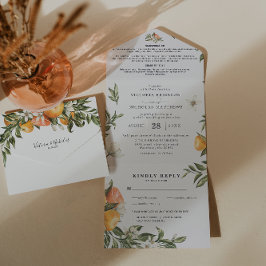 Citrus Orchard Botanic | Allt-i-ett bröllopsinbjud